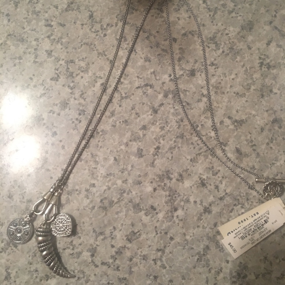 LUCKY silver necklace w/ charms